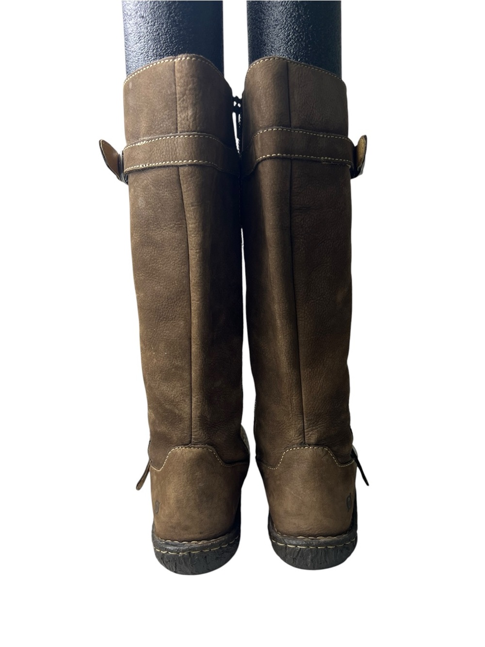 Born Kenya Mid Calf Size Women’s 9 Brown Leather Tall Boots - Picture 4 of 14